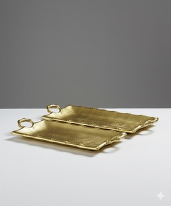 Bandeja de Servicio Moderna de Aluminio Fundido para el Entretenimiento en el Hogar Contemporáneo, Ofrece un Diseño Elegante y Funcional - Product Image 2