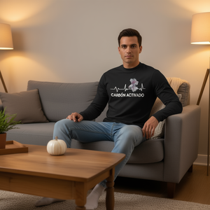 T-shirt à manches longues unisexe col rond avec impression numérique motif Cœur de Poisson Betta – Design promotionnel pour adulte - Product Image 3