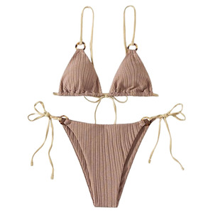 Traje de Baño de Verano de Alta Calidad, Bikini Triangular con Estampado Animal, Espalda Descubierta, de Secado Rápido y Transpirable para Mujer - Product Image 6