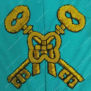 MASONIC REGALIA BLUE LODGE ASSR TESORERO OFICIAL COLLAR FREEMASON COLLAR BORDADO - Product Image 2