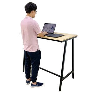 โต๊ะทำงานแบบยืนสมัยใหม่และเก้าอี้สำนักงานสแตนเลสปรับระดับความสูงได้ - Product Image 3