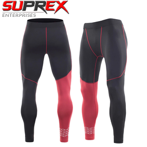 Custom <b>Mens</b> <b>Compression</b> <b>Tights</b> Spandex/Nylon 140g Elastic Colorblock Quick Dry Stretch Ankle-Length Waist Breathable Gym Running - Product Image 6