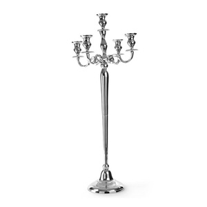 Candélabre plaqué argent tendance classique pour la décoration de mariage dernier support de Table ornement exquis pour hôtel et fête à la maison - Product Image 2