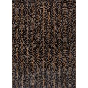 Alfombra de Lana y Seda de Bambú con Patrón Geométrico Azalea, Anudada a Mano, para Sala de Estar, Pasillo, Habitación Rectangular - Modelo Número 1753 - Product Image 1