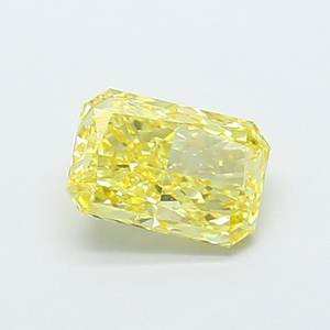 Diamante Radiante de 1.30ct VVS2, Color Amarillo Intenso, Cultivado en Laboratorio - Product Image 1