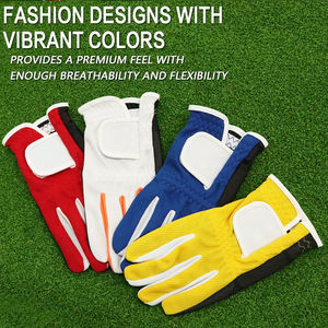 Gants de golf bleus pour femmes Gants en cuir Pu pour la main gauche et la main droite avec un design respirant Meilleure vente - Product Image 5