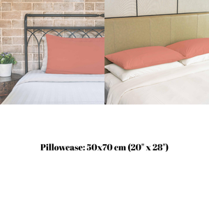 Taie d'oreiller de luxe Orange pour hôtel, 50x70cm, en polycoton doux et respirant, tissée, rectangulaire, avec motif uni - Product Image 5