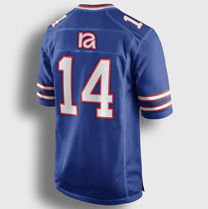 Maillots de football américain blancs pour hommes-Commande en gros-Ensemble respirant avec manches courtes Techniques imprimées - Product Image 2