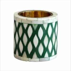 Quemador de incienso de color verde, para oud, islámico, de resina y madera - ecológico - Product Image 1