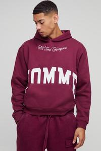 Sweat-shirt à capuche mélangé vintage personnalisé avec poche avant 100% coton coupe ample motif solide sérigraphie hiver à capuche - Product Image 2