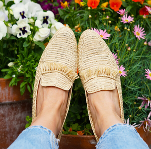 รองเท้าโลฟเฟอร์ Raffia จากโมร็อกโกธรรมชาติที่กำหนดเอง - Product Image 1