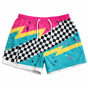 Shorts vintage élastiques en maille double couche à sublimation, respirants, à séchage rapide, imprimés sur mesure à motif floral, faible MOQ, vente en gros - Product Image 2