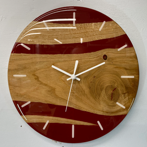 Fabrication de l'horloge murale en bois et résine Décoration murale la plus élégante Horloges en bois poli et en résine pour article décoratif de chambre - Product Image 2