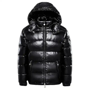 Low MOQ Wholesale Mens Hooded Puffer Jacket High Quality Winter Waterproof Eco-Friendly OEM - Product Image 4
