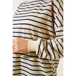 Túnica delgada de rayas horizontales Azul Marino - Product Image 3