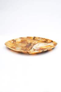 Élégant plateau ovale en résine marron vibrant plateau de service décoratif organisateur de stockage à domicile pièce NOUVELLE ARRIVÉE DERNIÈRE - Product Image 4
