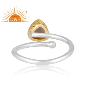 Anillo apilable de piedras preciosas de piedra de Luna gris Natural de plata de ley fina superventas, joyería personalizada para mujer, regalo para ella - Product Image 4