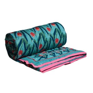 Indio Kantha Patchwork Edredón Estilo Vintage Queen Size Algodón Kantha Edredón Suave Reversible Manta de Invierno para Uso Hotelero - Product Image 1