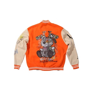 Diseño personalizado de los hombres de peso pesado de béisbol Varsity chaqueta serigrafiada Logotipo de alta calidad bordado estilo casual para el invierno - Product Image 3