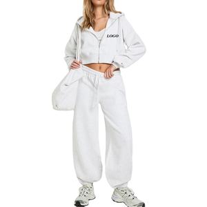 Survêtement pour femmes en couleur unie avec manches longues, service OEM, respirant, 2026, avec fermeture éclair, prix avantageux - Product Image 1