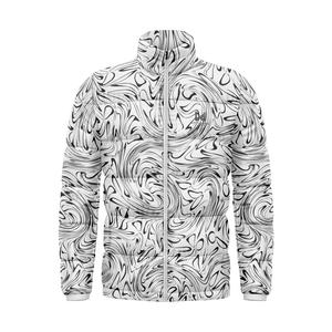 Blouson d'hiver formel personnalisé avec logo, col roulé, imperméable, matelassé, zippé, imprimé par transfert thermique, camouflage, pour le sport et les activités de plein air - Product Image 1