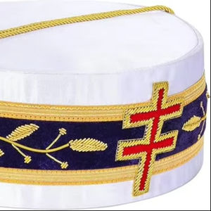 Gorro de la Corona del Rito Escocés de 33 Grados - Bordado a Mano, Instrucciones de Cuidado, Lavado a Máquina, Origen Importado - Product Image 1