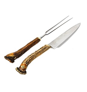 Ensemble de fourchette et de couteau à découper à manche de couleur blanche avec fourchette et couteau de conception de qualité supérieure - Product Image 3