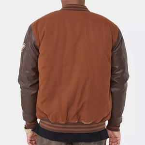 Vestes en laine avec logo personnalisé de qualité supérieure patchs brodés Vestes Letterman de baseball pour hommes Blouson bombardier de baseball pour hommes - Product Image 2