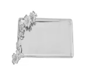 Juego de bandejas para servir hechas a mano, de aluminio y acero inoxidable, duraderas, de calidad doméstica, con patrón sólido y recubrimiento en polvo. - Product Image 1