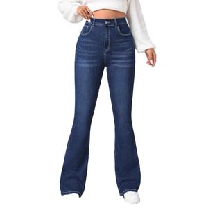 Four Seasons New Embroidered <b>Jeans</b> <b>Women's</b> New Stretch High Waist Washed Pants Casual Long Pants - Product Image 1