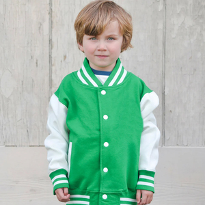 Vestes universitaires en laine noire pour enfants Vestes de baseball et bombardiers d'hiver avec broderie Fabriquées par Antom Enterprises - Product Image 4