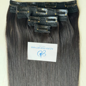 วิกต่อผมแท้แบบคลิปต่อผมมนุษย์ยาว6-32 "สีดำ - Product Image 1