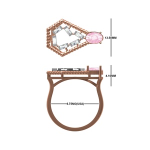 แหวนเพชรแล็บสีทองสำหรับผู้หญิง ดีไซน์ทันสมัย คุณภาพสูง 10K 14K 18K ชุบโรเดียม รับรองโดย IGI Celavo น้ำหนัก 3 กรัม มีตัวเลือกอัญมณี - Product Image 2