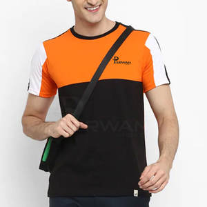 Nueva llegada de camisetas para hombres de color personalizado de bajo precio al por mayor de poliéster/algodón para adultos - Product Image 5