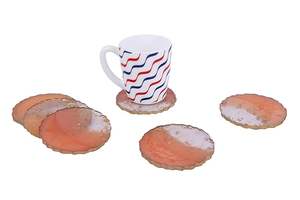 Sous-verres en résine faits à la main avec logo Love pour les cadeaux d'entreprise, les repas de luxe et la décoration intérieure. - Product Image 2