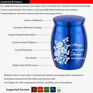 Urne <span class=keywords><strong>funéraire</strong></span> élégante en métal pour cendres d'animaux avec sculpture de patte et <span class=keywords><strong>plaque</strong></span> commémorative gravée, idéale pour être présentée <span class=keywords><strong>sur</strong></span> une étagère ou un cheminée - Product Image 6