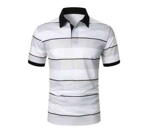 Camiseta de Manga Corta para Hombre, de Alta Calidad, Tejido de Punto Sólido, Mezcla de Algodón, Talla Grande, Transpirable, con Logotipo Personalizado - Product Image 5