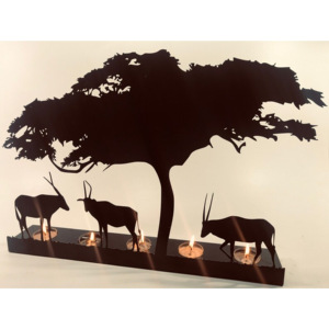 High Quality <b>Black</b> Metal Pillar <b>Holder</b> Modern Luxury Reindeer Design Handmade for Home Decoration Easter - Product Image 4