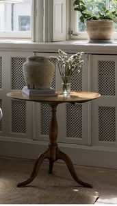 Contemporary <b>side</b> <b>table</b> with wooden surface and metal legs for mixed material modern interior arrangements - Product Image 5