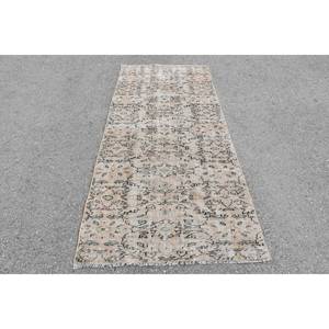 Alfombra negra beige vintage Alfombras turcas de 3,3x7,5 pies - Product Image 1