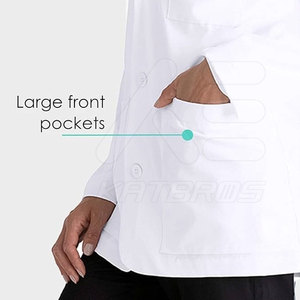 Blouse de laboratoire unisexe confortable en coton 100% de haute qualité KATBROS INDUSTRIES KI-446, fabrication professionnelle, détection des aiguilles, hôpital - Product Image 5