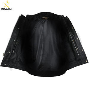 Chaleco de Motocicleta de Cuero para Hombre con Bolsillo para Pistola, Chaleco de Cuero Negro Premium para Motociclismo en Todo Tipo de Clima - Product Image 4