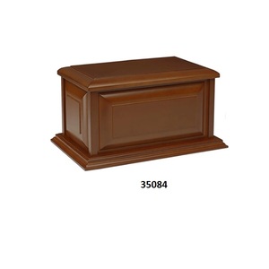 โกศไม้สำหรับผู้ใหญ่แกะสลักทรงสี่เหลี่ยมผืนผ้าพร้อมถุงกำมะหยี่ - Product Image 6