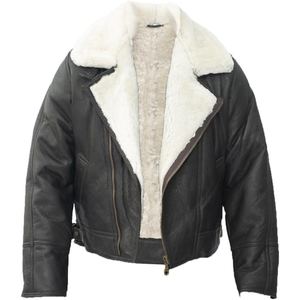 เสื้อแจ็คเก็ตหนังแกะผู้ชายทรงคลาสสิก พร้อมซับในขนแพะแท้เพื่อความอบอุ่นสูงสุด - Product Image 3