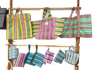 Sacs à provisions en plastique PP et polypropylène tissés en nylon recyclé écologique avec rayures Matériaux durables et recyclés - Product Image 2