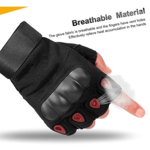 Gants d'entraînement tactique en cuir haute dextérité anti-impact pour l'extérieur Accessoires de moto Coton - Product Image 2