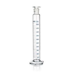 Cilindro de vidrio de borosilicato más vendido con tapones de I/C | Cilindro de medición de laboratorio duradero | Cristalería científica de precisión - Product Image 1