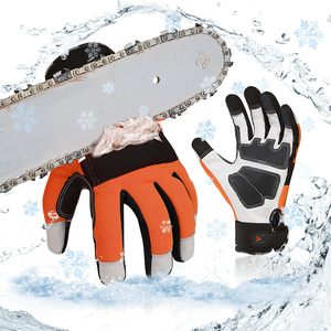 Wholesale Strong Grip Level 3 Goat Leather Chainsaw Safety Gloves for <b>Tree</b> <b>Cutting</b> workers - Product Image 4