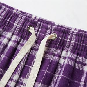 Wholesale 100 Percent Cotton <b>Flannel</b> Casual Pajama Pants Men Plaid Print Home Wear Trousers Elastic Waist Drawstring New - Product Image 4