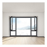 Ventana Abatible de Aluminio con Rotura de Puente Térmico, Garantía CE de 5 Años, Vidrio Aislante Low-E, Insonorizada, con Malla Magnética